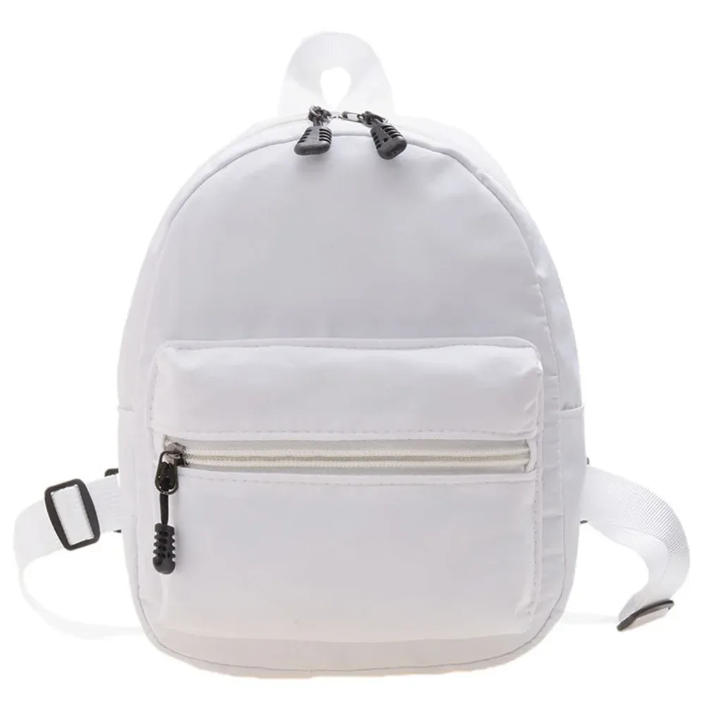 sac d'école holographique en nylon pour femme, petit cartable décontracté, sac de voyage pour adolescent, sac à dos étudiant, coréen, solide, document, sr