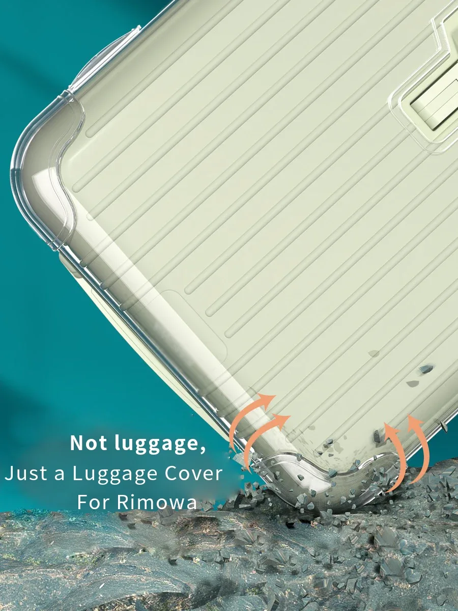 housse de protection transparente pour bagages rimowa clear, compatible avec la valise rimowa essential.