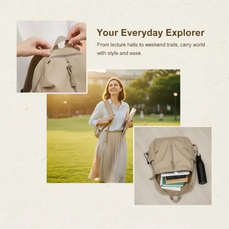 sac à dos de voyage léger au design simple, grande capacité, idéal pour les étudiants et les activités sportives
