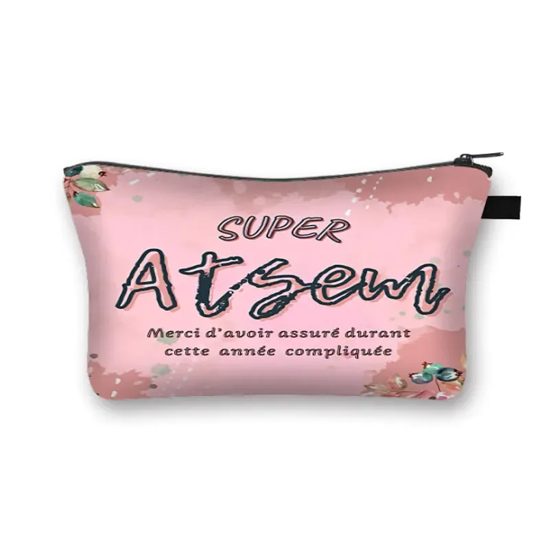 merci enseignant/ gracias maestra/ merci maitresse trousse à cosmétiques femmes trousse de maquillage filles organisateur cosmétique cadeau de remise des diplômes