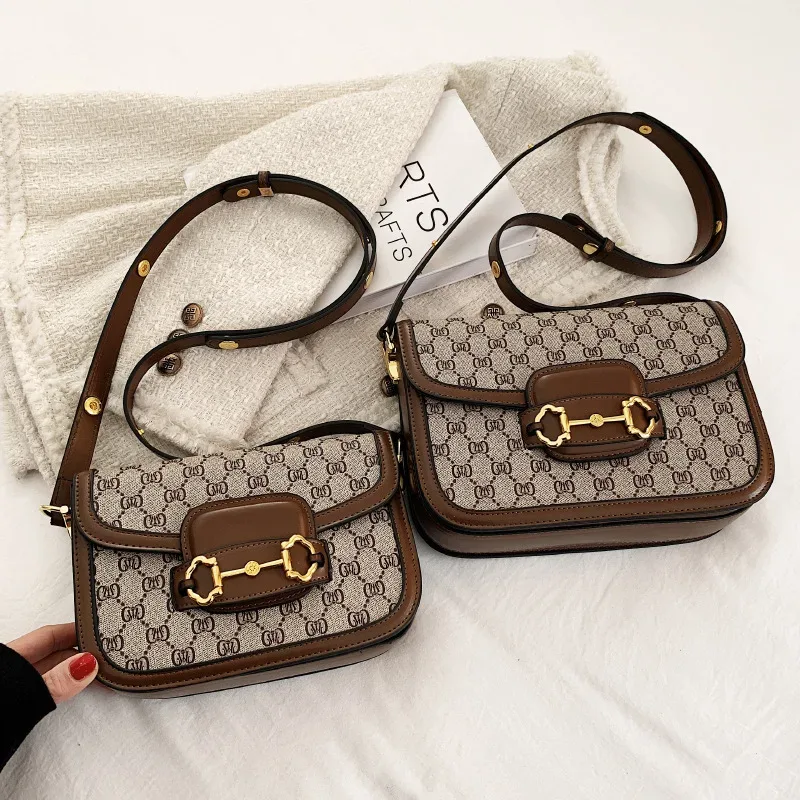 Sac à bandoulière classique en cuir véritable pour femme, style selle, design parisien populaire, sac à main décontracté vintage et tendance