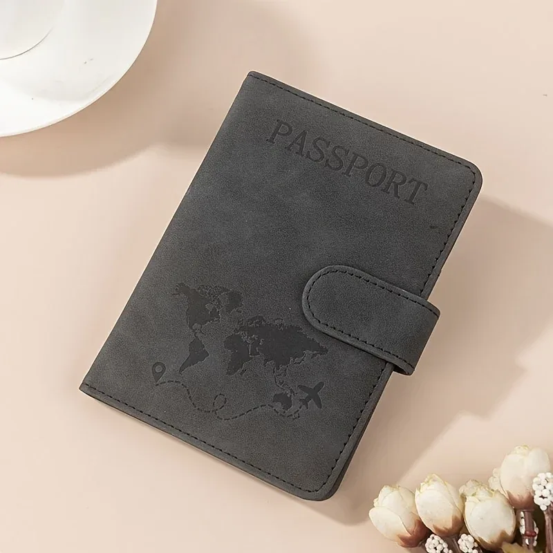 porte-passeport multifonction anti-rfid, portefeuille, porte-carte d'identité, fabriqué en cuir synthétique pu, housses de passeport