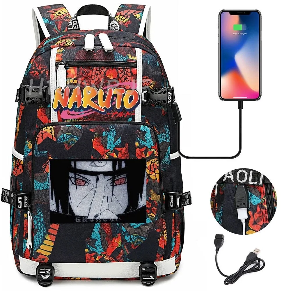 sac à dos uzumaki naruto uchiha sasuke, sac à dos d'école orthopédique camouflage, sac à dos imperméable pour lycée, mochila infantil