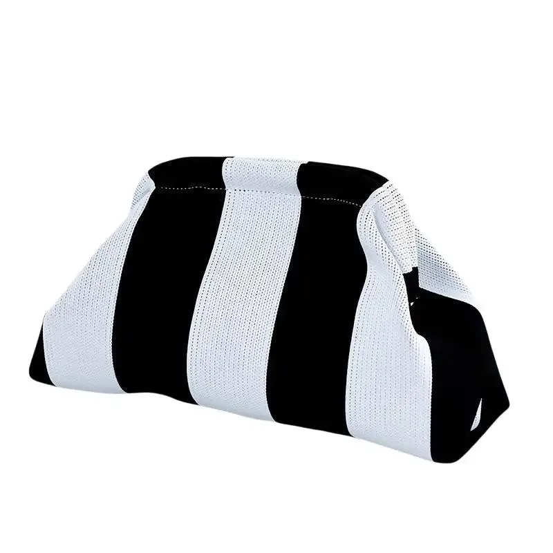 pochette cosmétique en polyester grande capacité en tissu respirant pour les voyages quotidiens, le shopping, sac décontracté colorblock