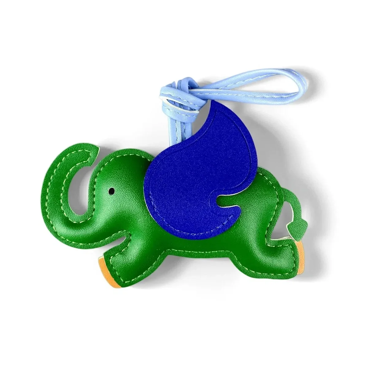 breloque amusante en cuir pu représentant un éléphant volant dumbo, pendentif animal pour sac à main, sac à dos, cadeau pour les amoureux des animaux, style bohème.