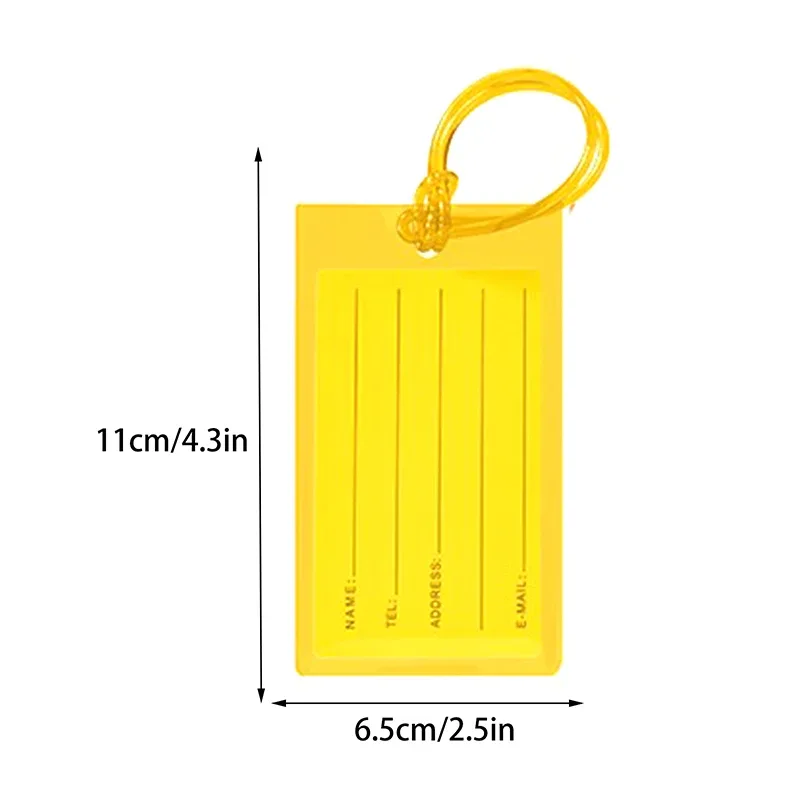 étiquette de bagage de voyage en pvc souple, étiquette de valise en silicone, étiquette de nom de sac, manchon de carte, document d'avion, vente en gros, accessoires