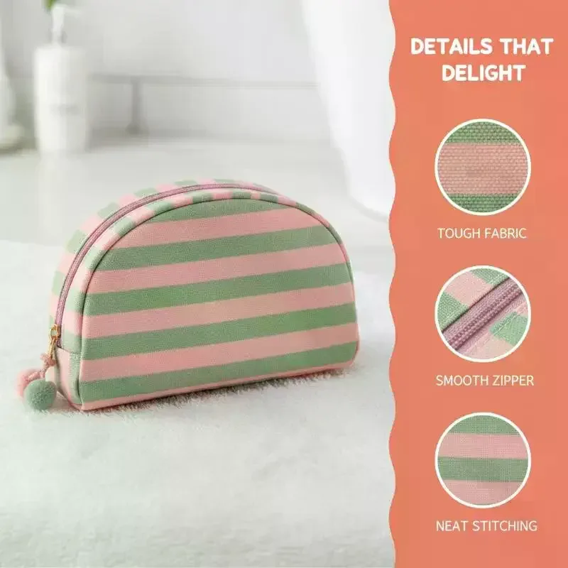 Sac de rangement à rayures, trousse de toilette Dopamine, sac de voyage portable pour l'extérieur