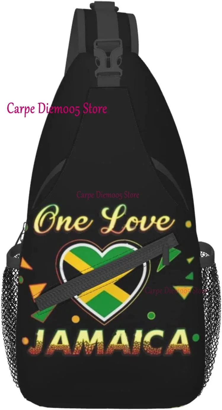 sac à dos à bandoulière drapeau de la jamaïque pour hommes et femmes, sac de sport durable pour le cyclisme, les voyages, la randonnée, le jour