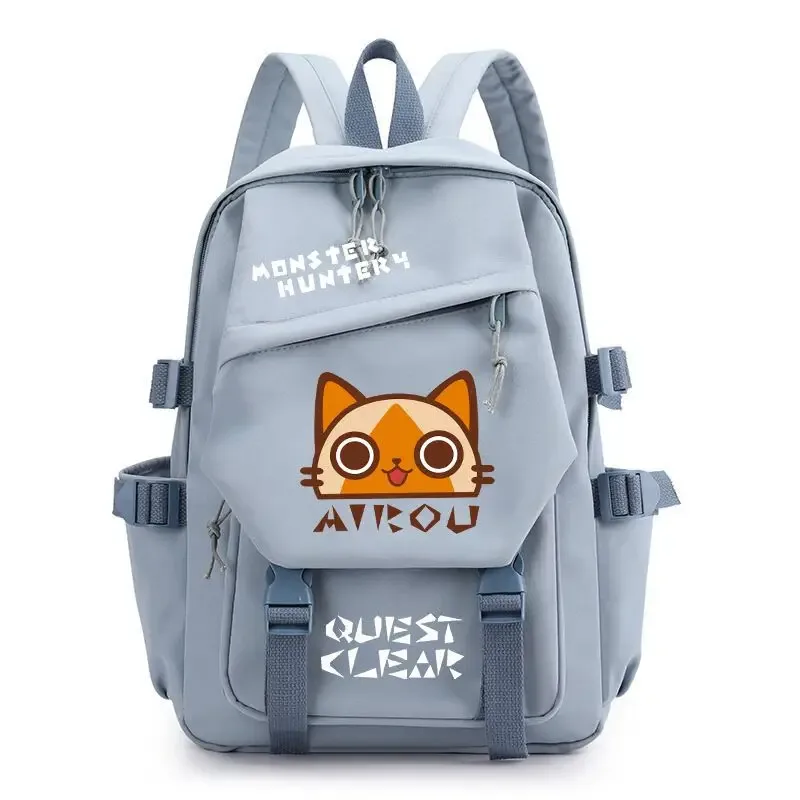 sac à dos monster hunter wilds felyne rathian, sac à dos à bandoulière, sac d'école pour étudiants, sac à dos tendance, sac de voyage