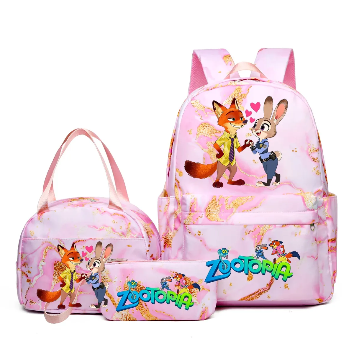 sacs à dos katseye music 3 pièces pour femmes et filles, sacs à dos de voyage et d'extérieur dégradés avec sacs à déjeuner, légers, pour adolescents, ordinateur portable, mochila