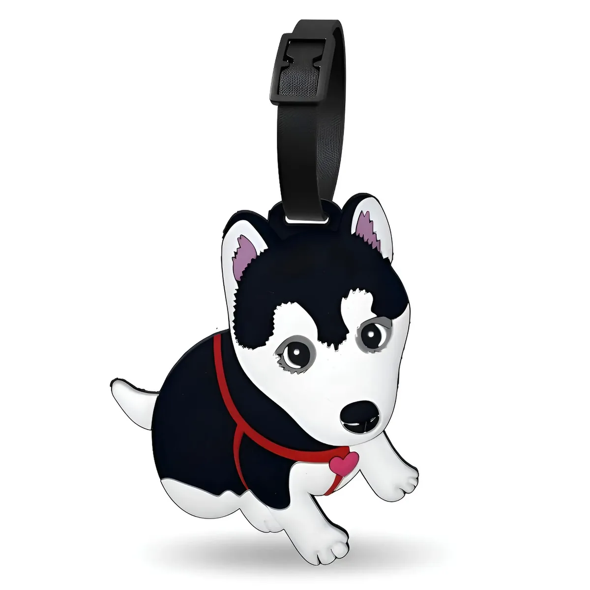 étiquette de bagage portable motif animaux mignons (chat, chien, dinosaure) pour identification de valise et étiquette d'embarquement
