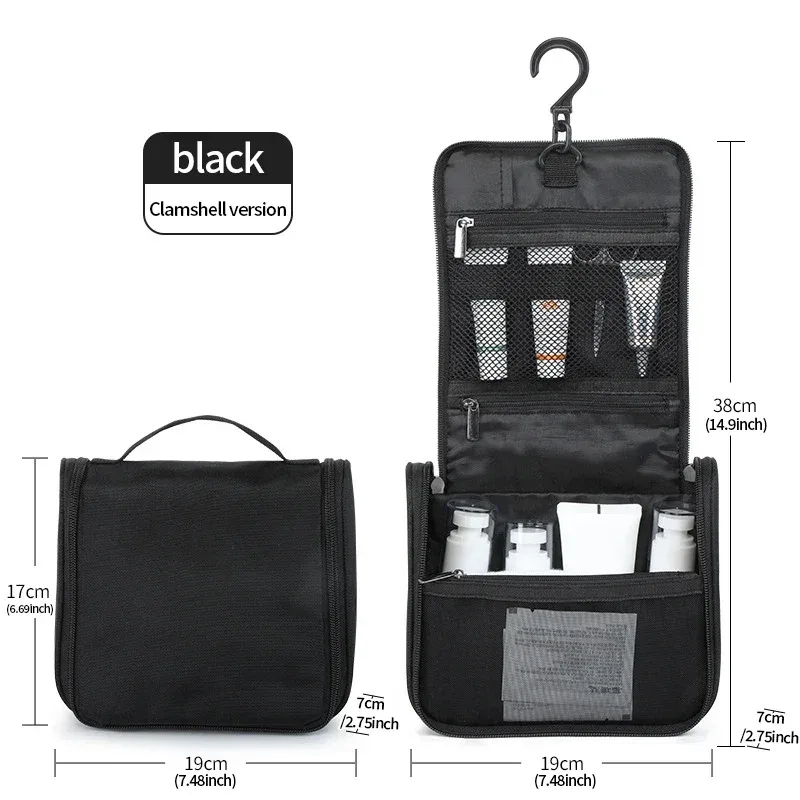 sacs de toilette de voyage multifonctions suspendus pour hommes, poches portables, résistant à l'eau, kit de rasage portable, sacs de rangement de maquillage