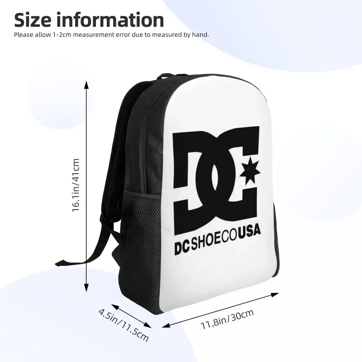 sac à dos dc shoe co pour étudiants, garçons et filles, sac d'école, sac à bandoulière pour ordinateur portable