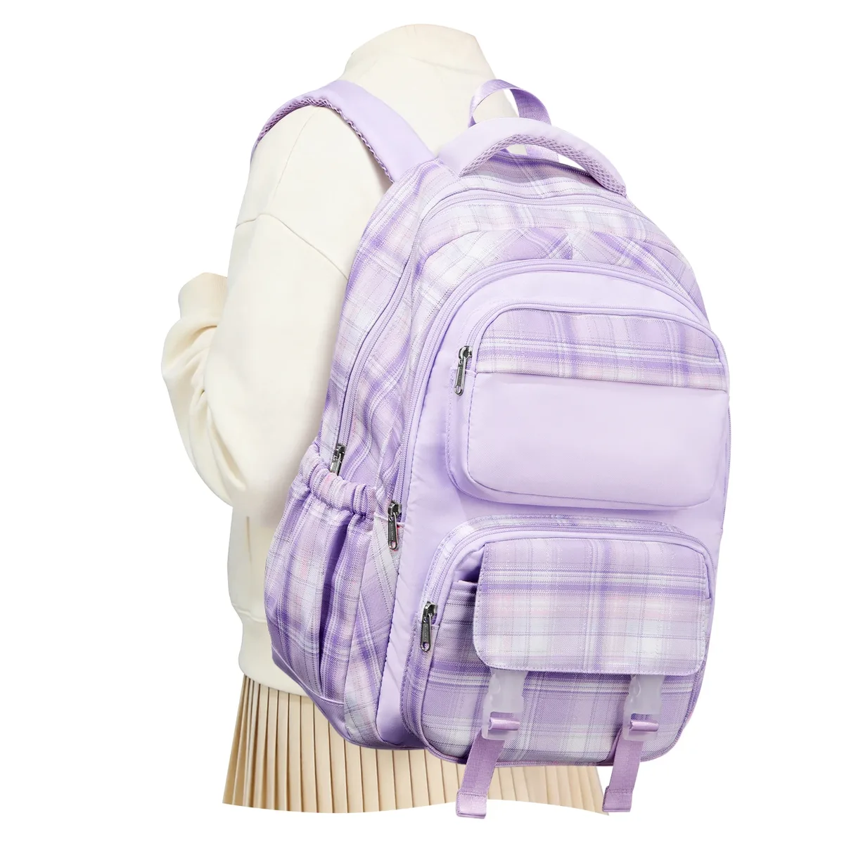 sac à dos scolaire pour adolescente, sac à dos décontracté multi-poches pour l'école primaire, sacs à dos quotidiens, sac à dos pour l'école