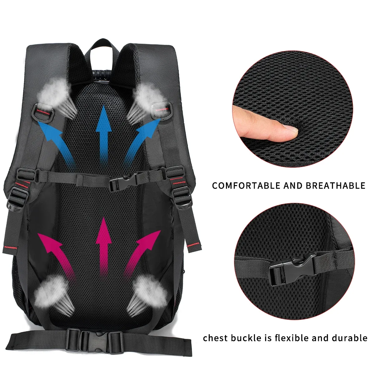 sac à dos de randonnée imperméable léger de 40 l, sacs à dos de camping pour hommes et femmes, sacs à dos de randonnée