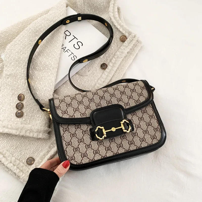 sac à bandoulière classique en cuir véritable pour femme, style selle, design parisien populaire, sac à main décontracté vintage et tendance