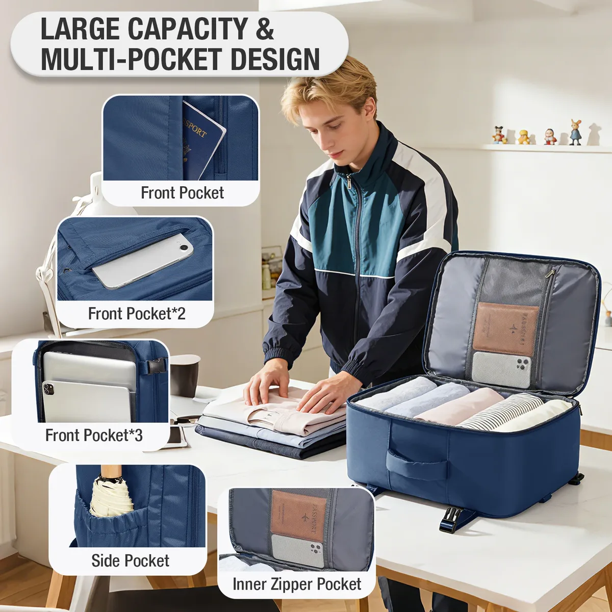 bagage à main ryanair 40x30x20, sac à dos pour femmes et hommes, sac de cabine authentique, sac à dos pour avion, sac de travail, sac à dos scolaire