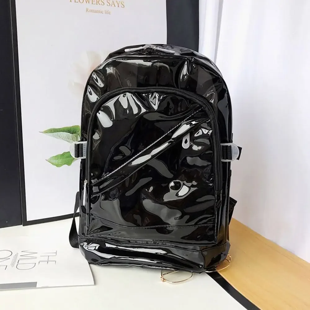 sac à dos d'école en plastique transparent pour femme, version coréenne, sac à dos en msi, document de bonbons, printemps et été
