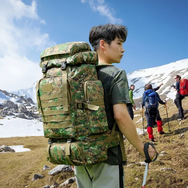 sac à dos oxford de grande capacité, 80l, 900d, étanche, militaire, pour activités en plein air, camping, randonnée, trekking, pêche, chasse