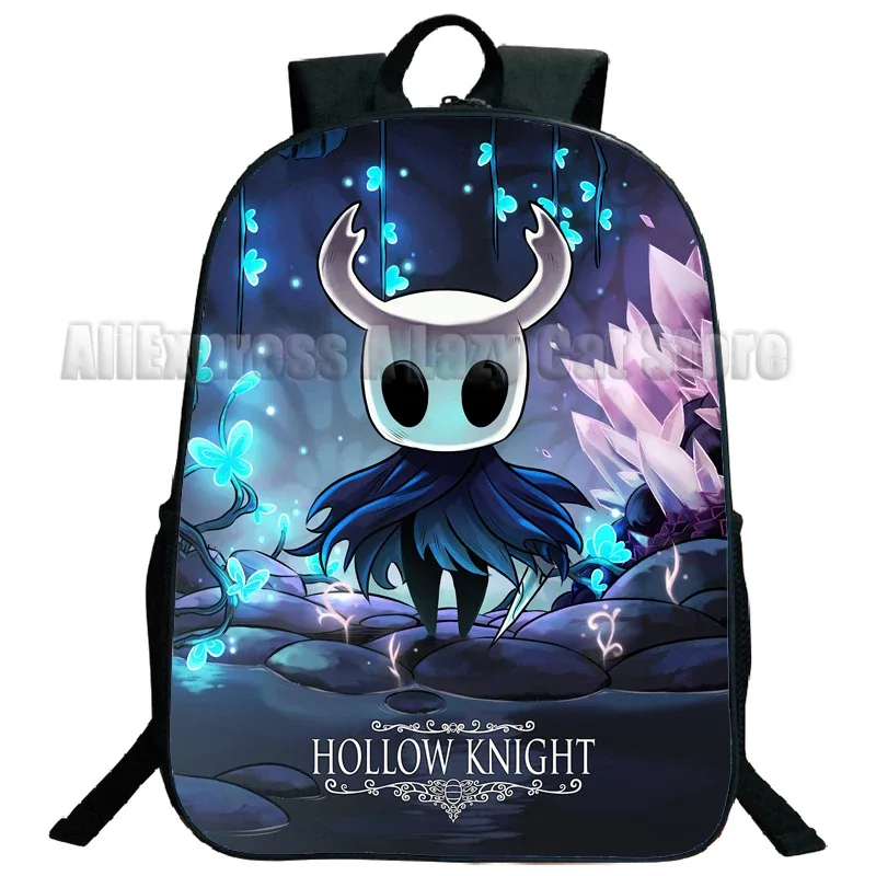 anime hollow knight cartable, cartoon game shouder backpack, school boys and girls bagpack, teenager travel rucksack