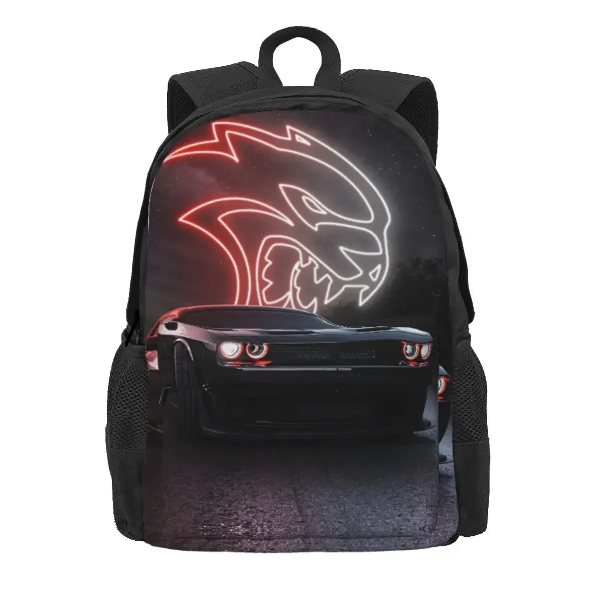 sac à dos d'étudiant srt hellcat demon dodge challenger, sac d'école, sac à dos de randonnée pour hommes et femmes, sac à bandoulière