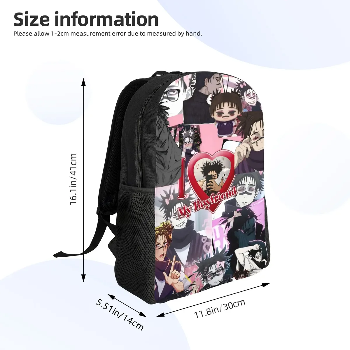 sac à dos choso pour hommes et femmes, sac à dos cool pour le lycée, le travail, le quotidien, sacs en toile kaisens anime pour l'université, durables
