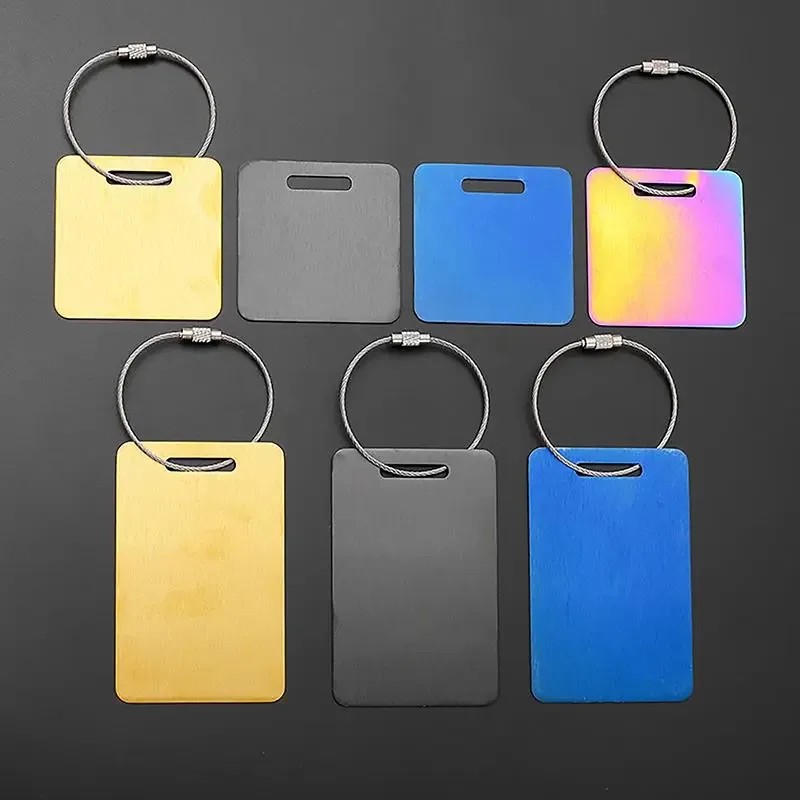 porte-clés en acier inoxydable durable anti-perte 1 pièce avec boucles en fil d'acier pour bagages, valise, sac d'école, voyage