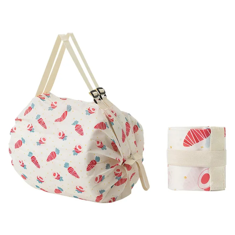sacs de courses pliables, 1 pièce, sac de rangement pliable avec poignée, sacs à main de camouflage de voyage portables, sac en nylon de grande capacité
