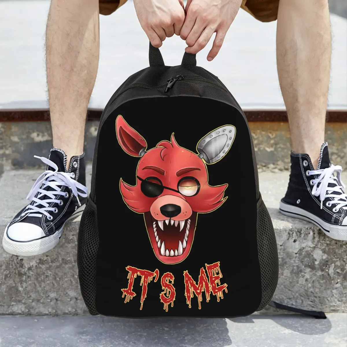 sac à dos foxy fnaf it's me cool, cadeau pour le lycée, la randonnée, les voyages, sac à dos de jeu freddy pour hommes et femmes, sacs en toile pour l'université