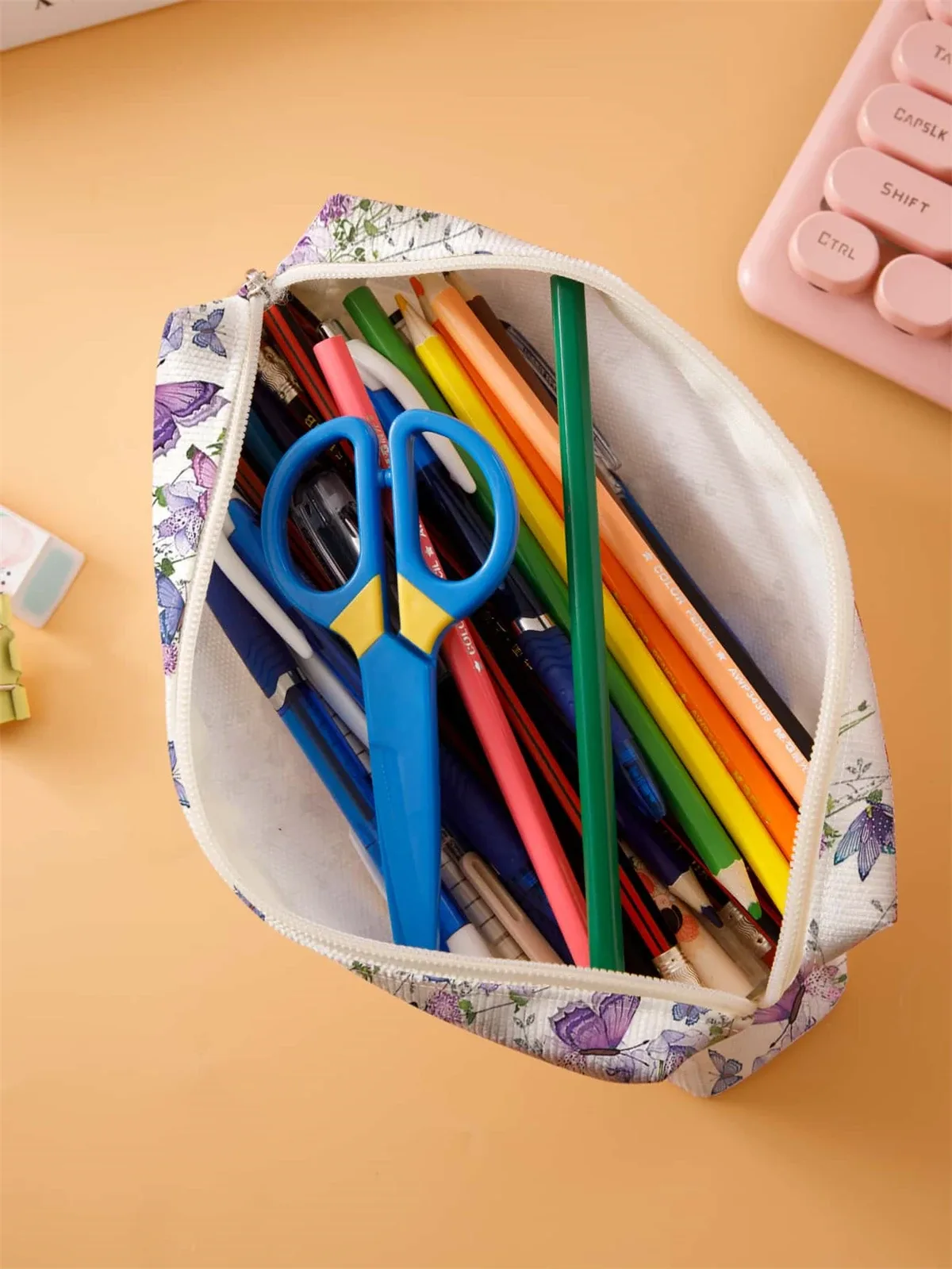 petite trousse à crayons, trousse à crayons de grande capacité, sac de rangement de papeterie multifonctionnel, fournitures d'organisation scolaire pour étudiants