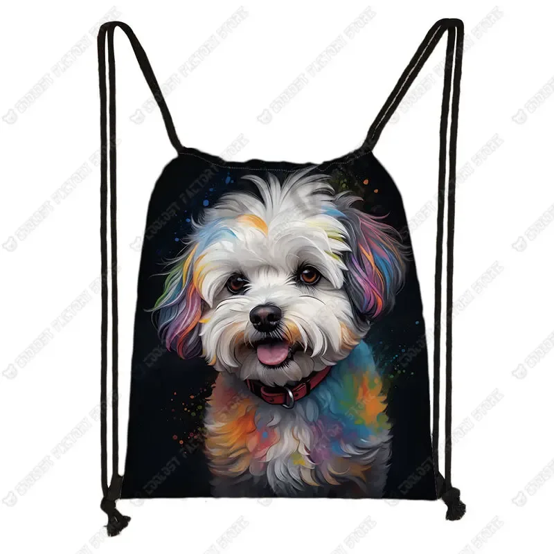 sac à dos de rangement de chaussures shih tzu, sac à livres, support, interconnexion, peinture, chien, proximité, wstring, troupeau des contribuables allemands