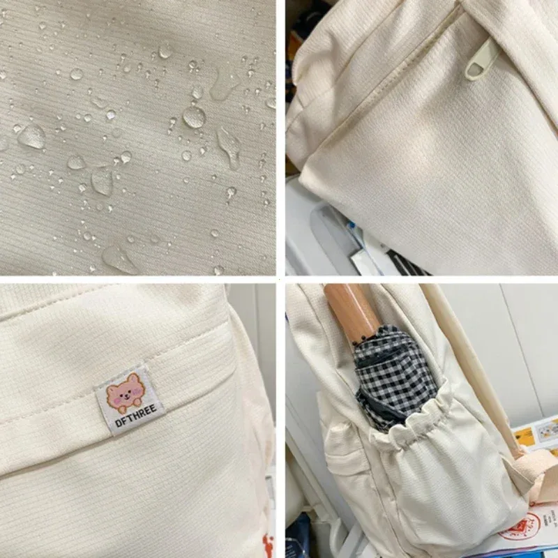 nouveau sac à dos imperméable en nylon pour femmes sac de voyage pour femmes sacs à dos cartable pour adolescentes couleur unie bookbag mochila bookbag