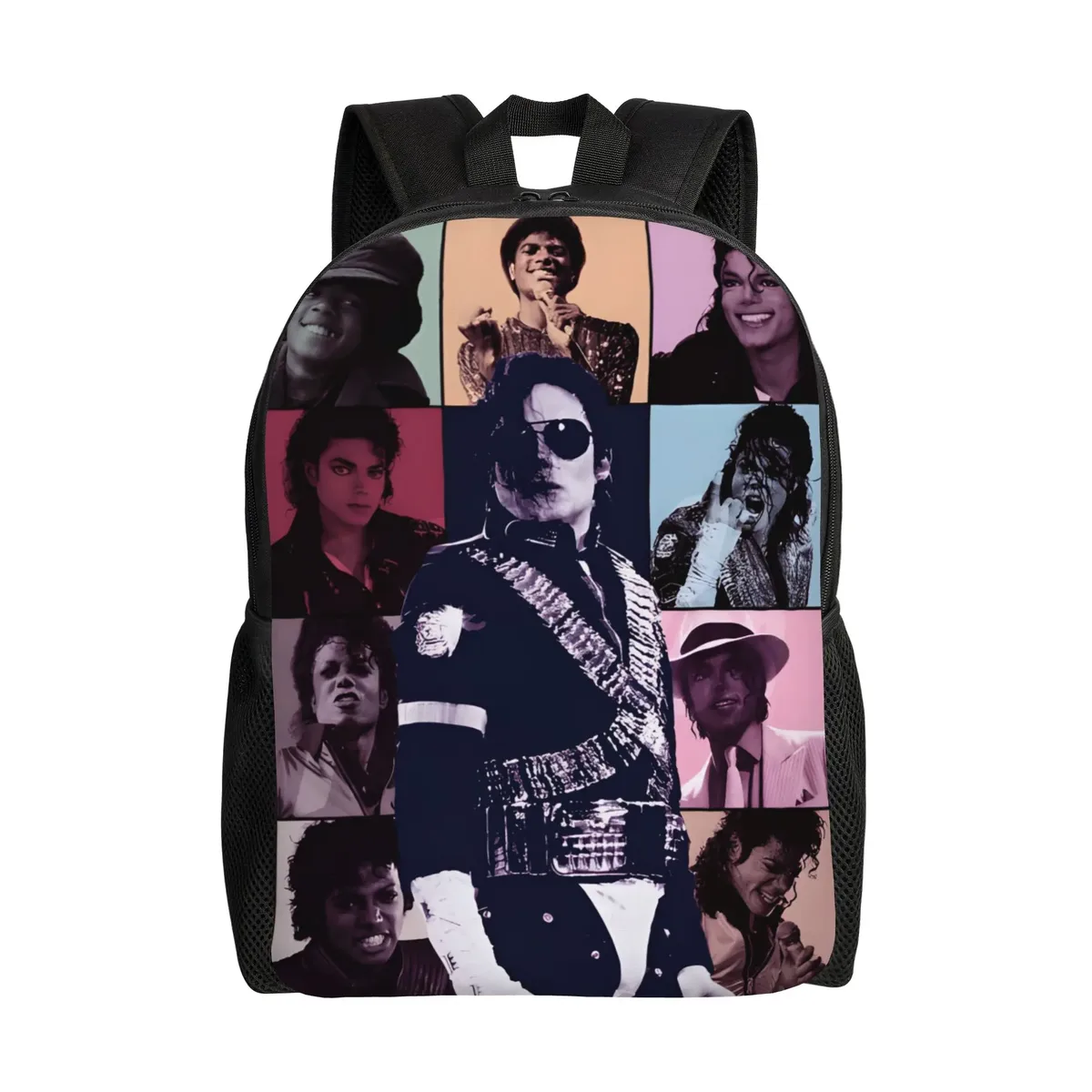 michael mj sac à dos unisexe respirant en polyester, sacs d'école amusants, sac à dos de voyage design