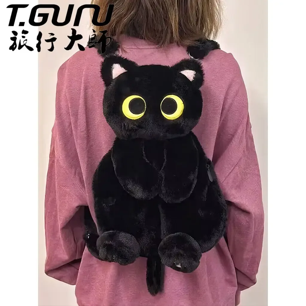 sac à dos en fourrure de chat pour filles, sac à dos mignon, petit sac frais pour femmes, mode coréenne douce, automne et hiver