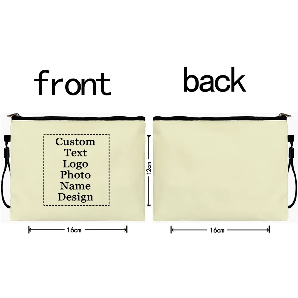 pochette de maquillage personnalisée avec image, trousse de toilette pour femmes, organiseur de cosmétiques, trousse à crayons pour étudiants, cadeau pour demoiselles d'honneur, mariage, fête