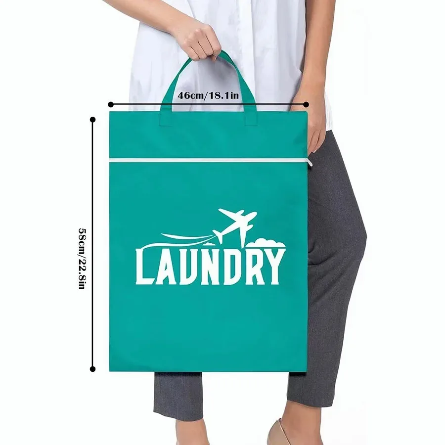 sac de voyage imperméable pour le linge, pochette de rangement humide/sec avec fermeture éclair et sangle de suspension, sac de rangement portable (1 pièce)