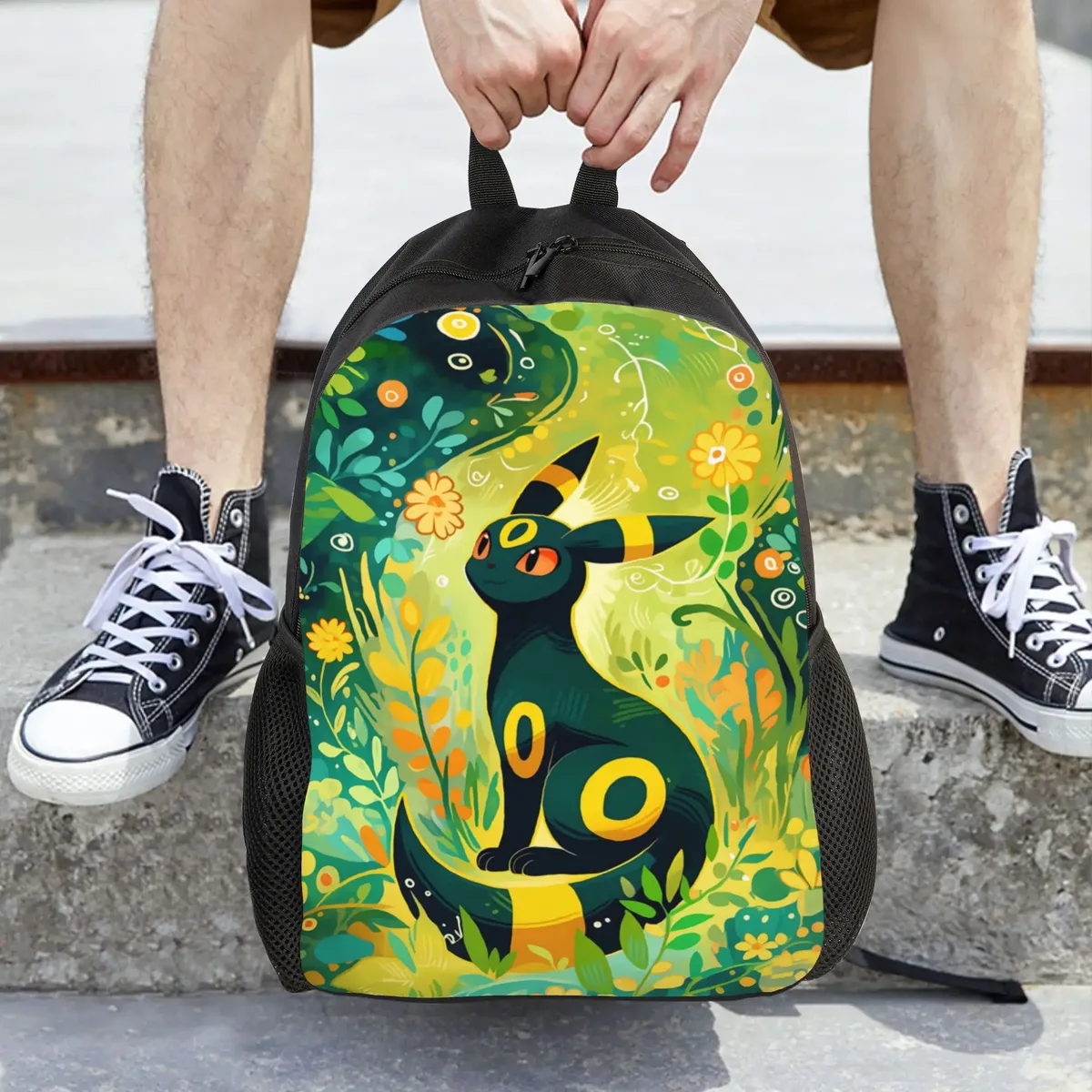 sacs à dos tendance, sac à dos pokemon, sac à dos de jour eevee eeveelution, mochila, sac à dos rétro lavable pour le travail et le bureau