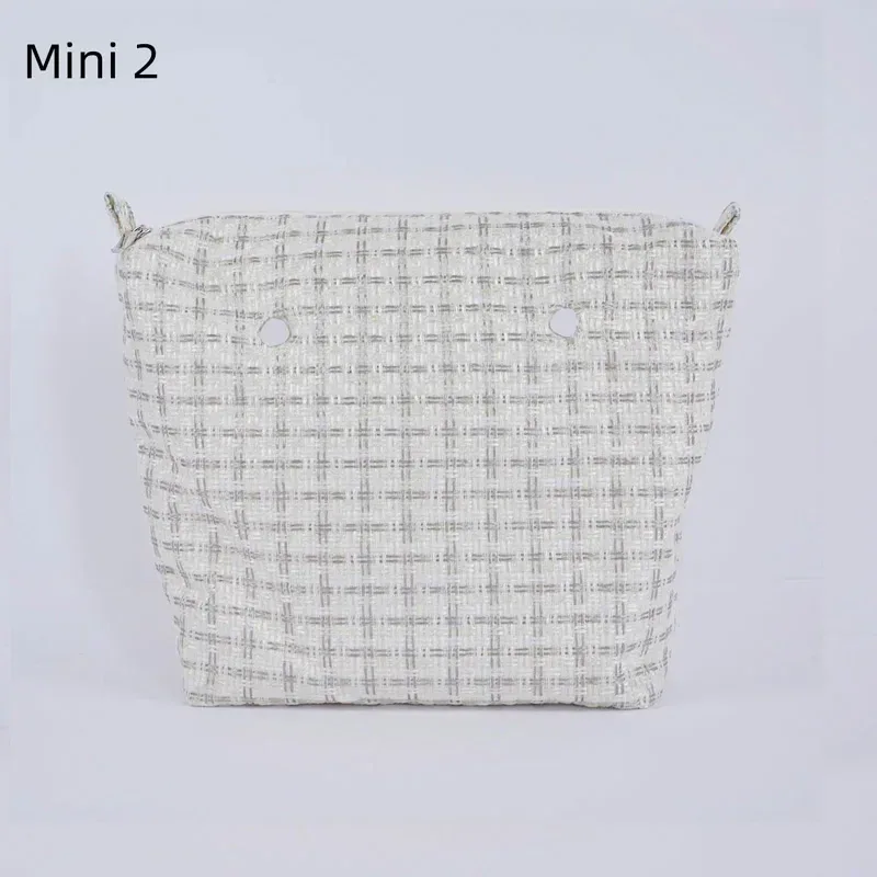 organisateur classique en toile de lin tanqu, doublure intérieure en tissu pour obag mini o bag, accessoire pour sac à main femme