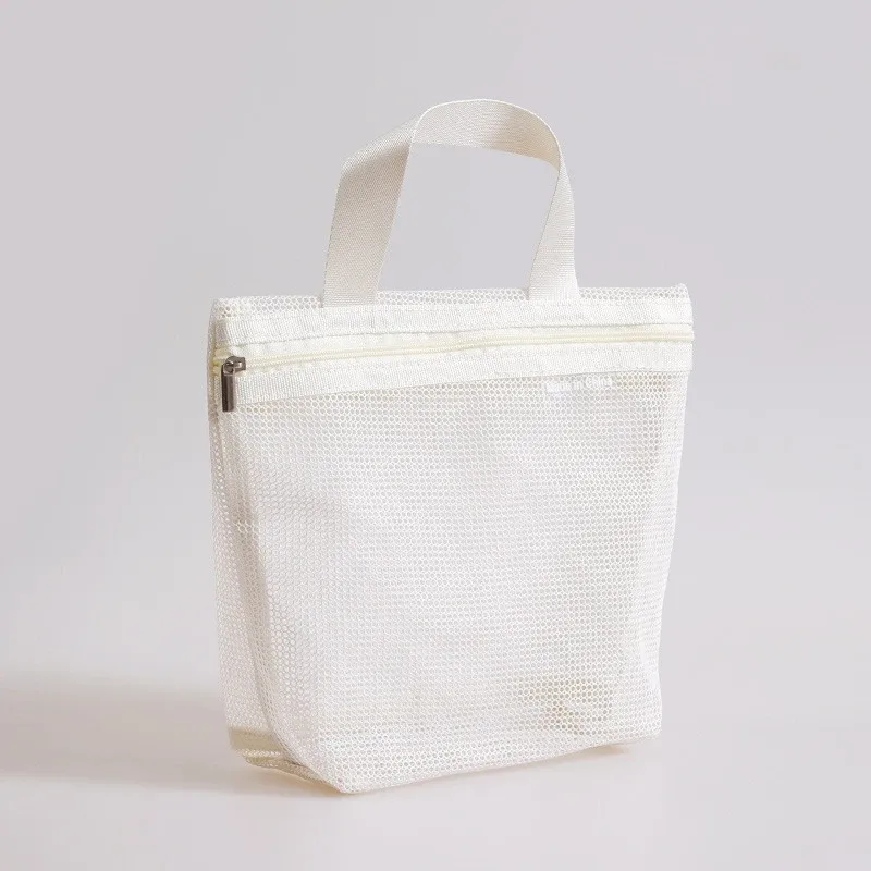 sacs de rangement de maquillage et de toilette en maille, sacs à main portables de voyage, lavage du corps, outils de douche, organisateur suspendu, pochette de rangement de cosmétiques