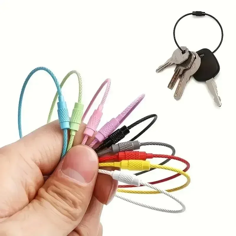 clip d'étiquette de bagage en fil d'acier inoxydable coloré, 10 pièces, durable et facile à installer, parfait pour les voyages et un usage quotidien