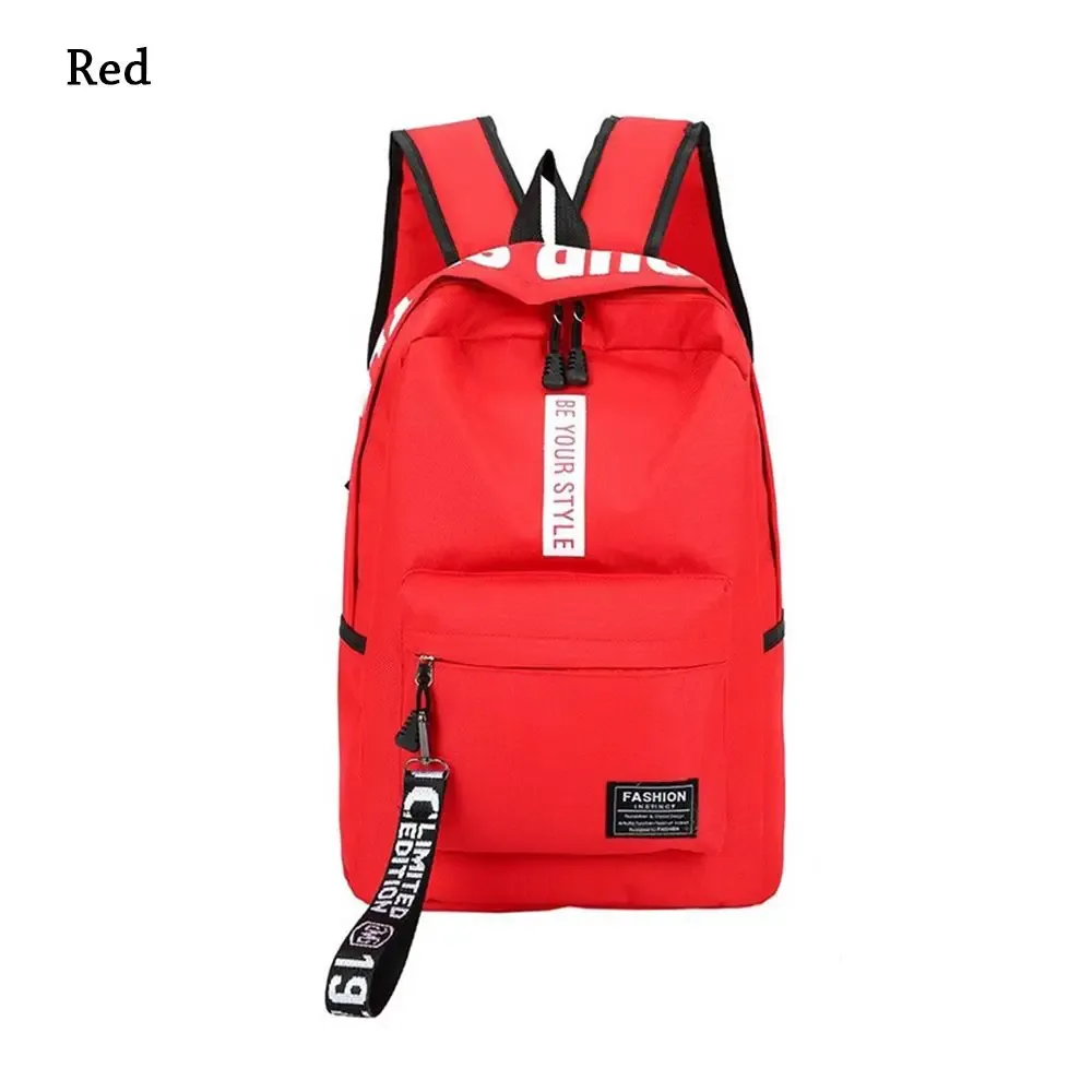 andrembroidery destroy canvas school backpack, sac de voyage portable, grande capacité, adolescents, nouveau