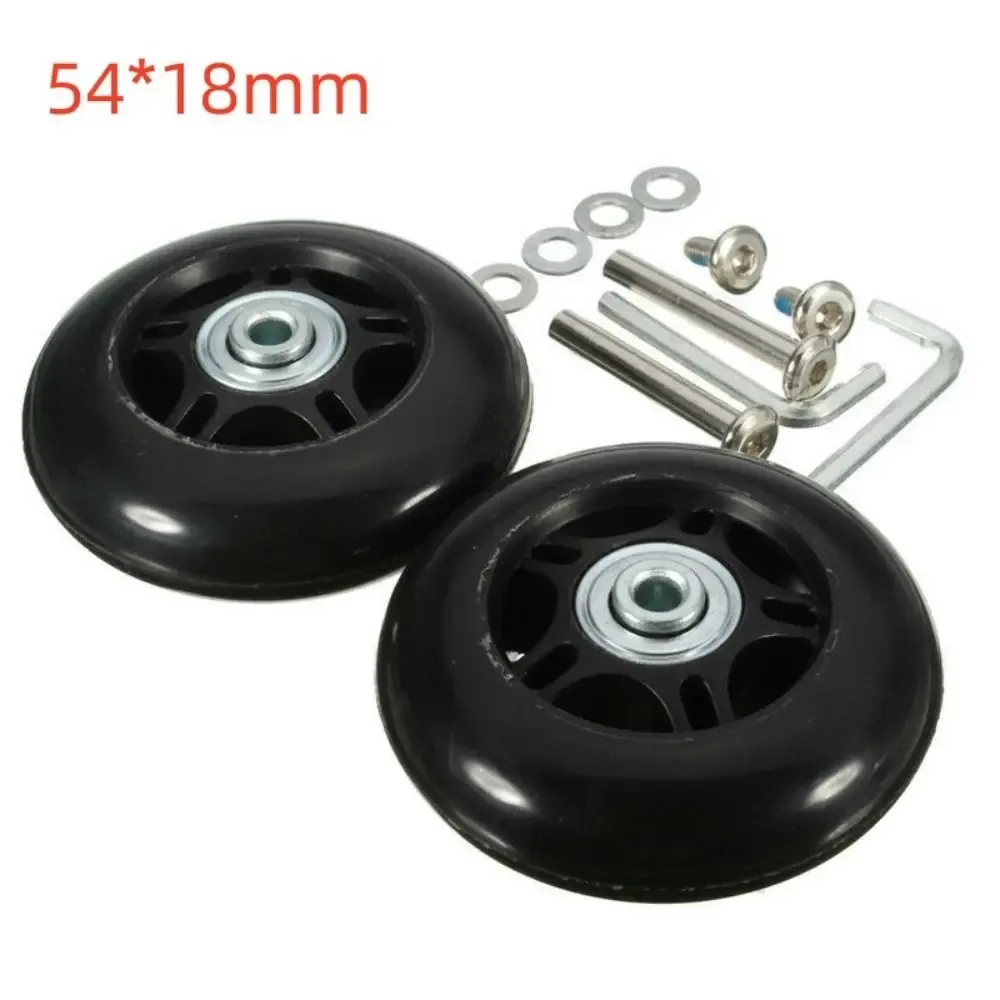 kit de réparation de roues silencieuses durables avec vis, pièces de valise, essieux, essieux, bagages de voyage, 40mm, 43mm, 54mm, 60mm, 64mm, 70mm, 1 jeu
