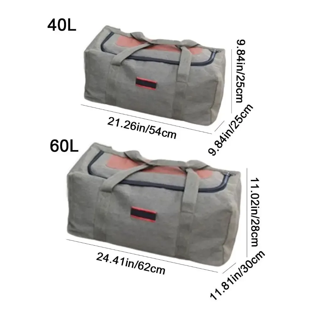 sac de voyage multifonctionnel en toile, grande capacité, pliable, sac de déménagement, sac fourre-tout résistant à l'usure pour hommes