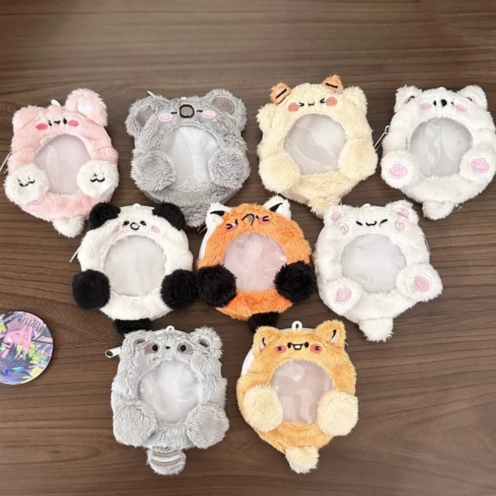 breloque de sac bouffante originale ins75/58, adorable animal en peluche, mini pochette, badge rond, housse de protection