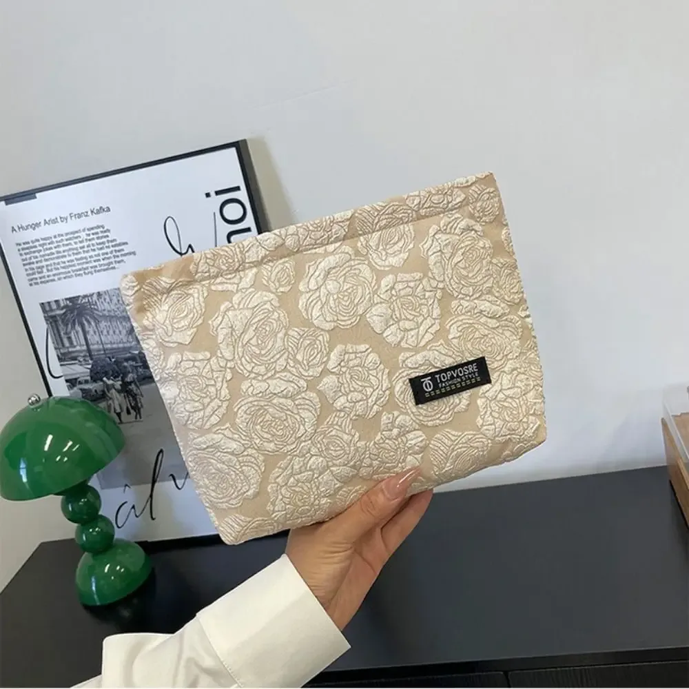 nouveau sac de maquillage à fleurs fermeture éclair grande capacité cosmétique toilette pochette de voyage sac à main de rangement organisateur femmes