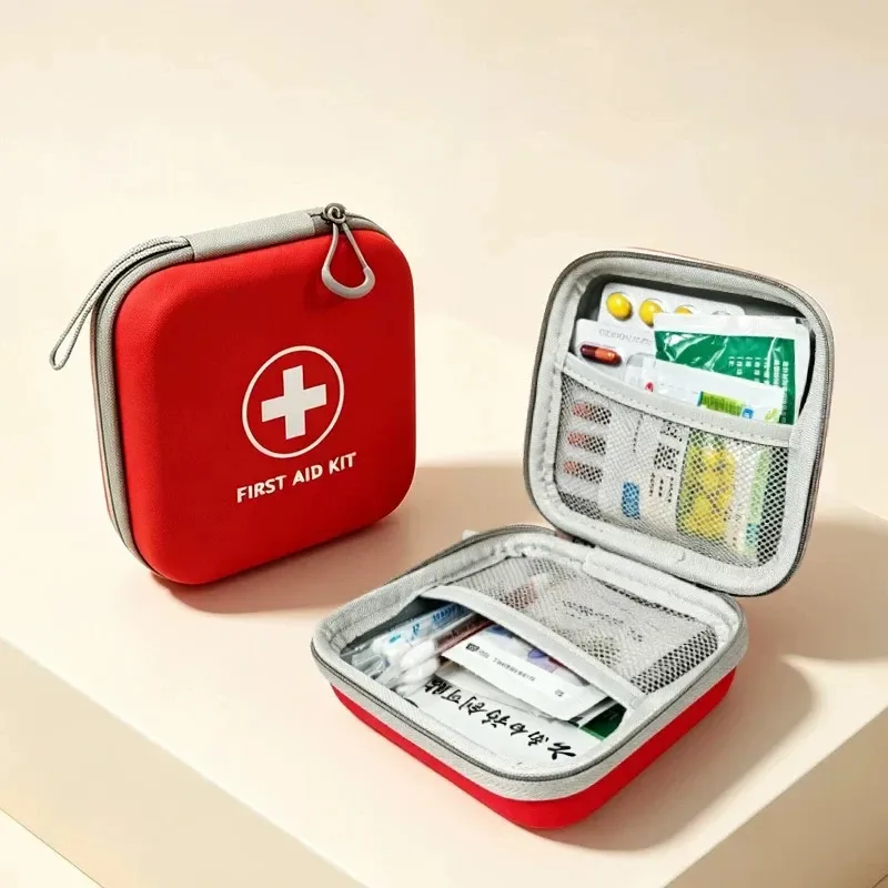 Sac de rangement portable en EVA rigide pour fournitures médicales, trousse de premiers soins essentielle pour les voyages, boîte de rangement pour fournitures de soins à domicile