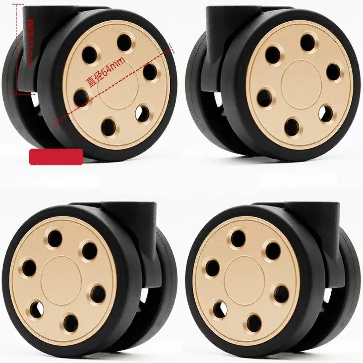 roues de remplacement pour bagages rimowa, roulettes silencieuses portant la charge, réparation de roues universelles pour valises, accessoires de voyage, 4 pièces/ensemble