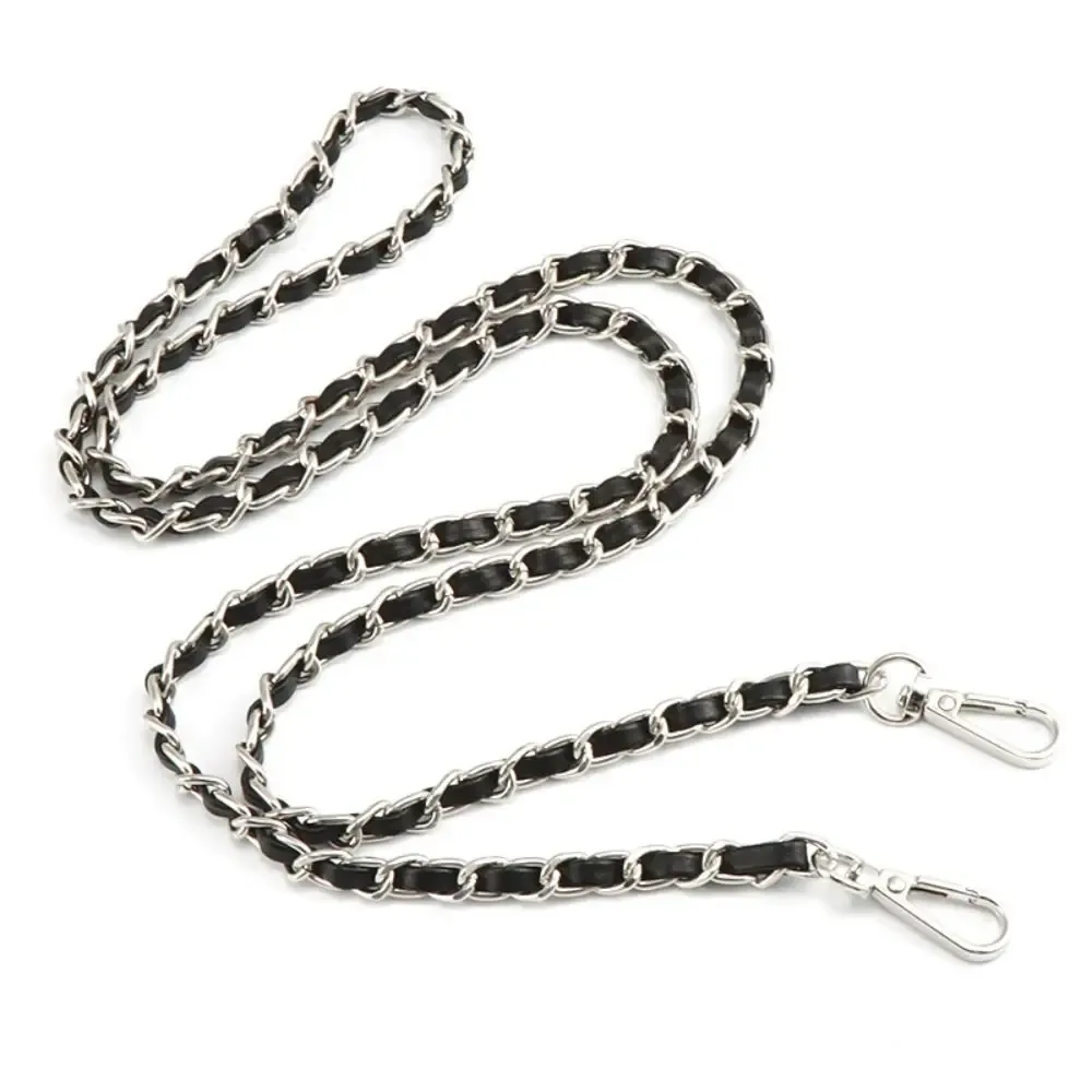 sangle de sac à bandoulière en cuir jopu, 120cm de long, 8mm de large, accessoires de remplacement pour sacs à main, sangle de sac initiée, noir et blanc