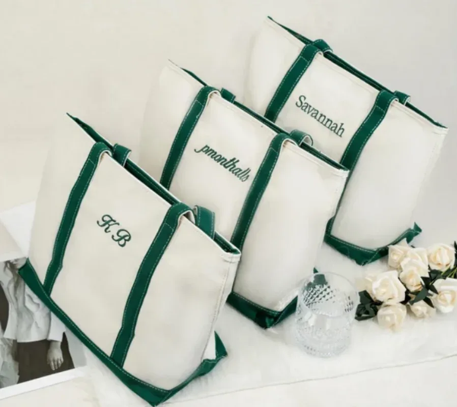 Sac fourre-tout personnalisé pour femmes, sac de maquillage de grande capacité, nouvelle toile pour les déplacements, sac Portable à bandoulière unique, nom Unique personnalisé 2025