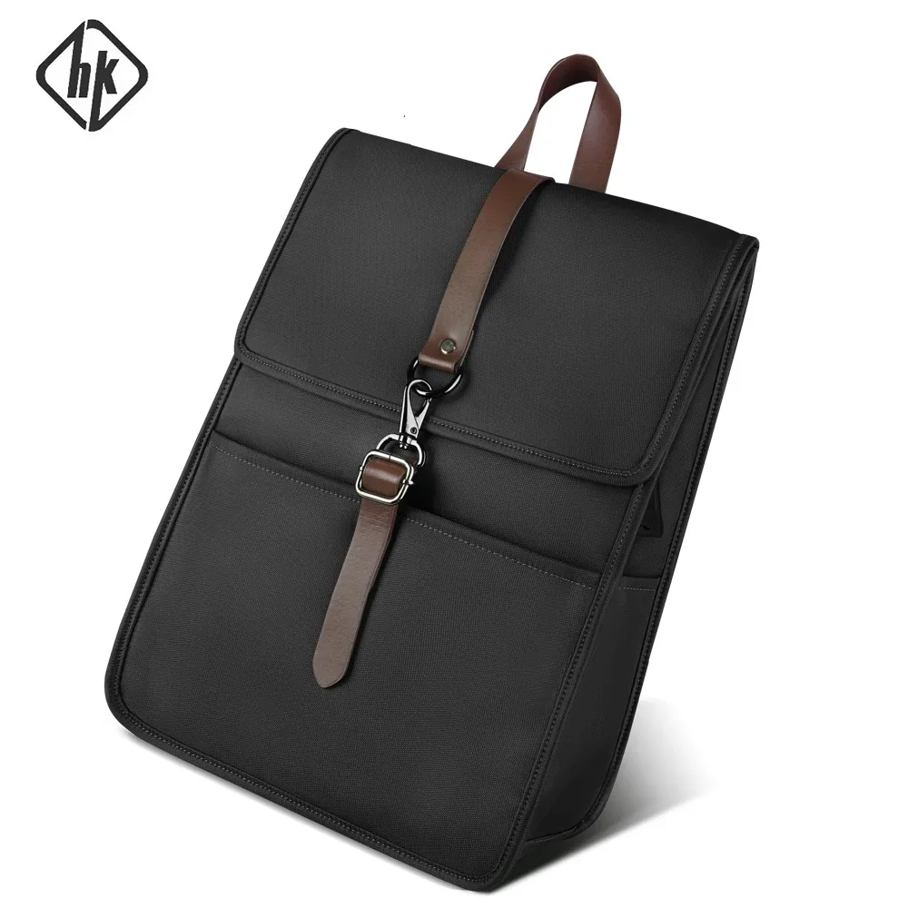 HcanKcan-Sac à dos étanche vintage pour hommes, sac pour ordinateur portable, sac à dos de voyage décontracté, sac à dos de travail, sac d'étudiant, mode